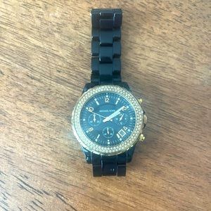 Womens Michael Kors Watch black with Rhinestones